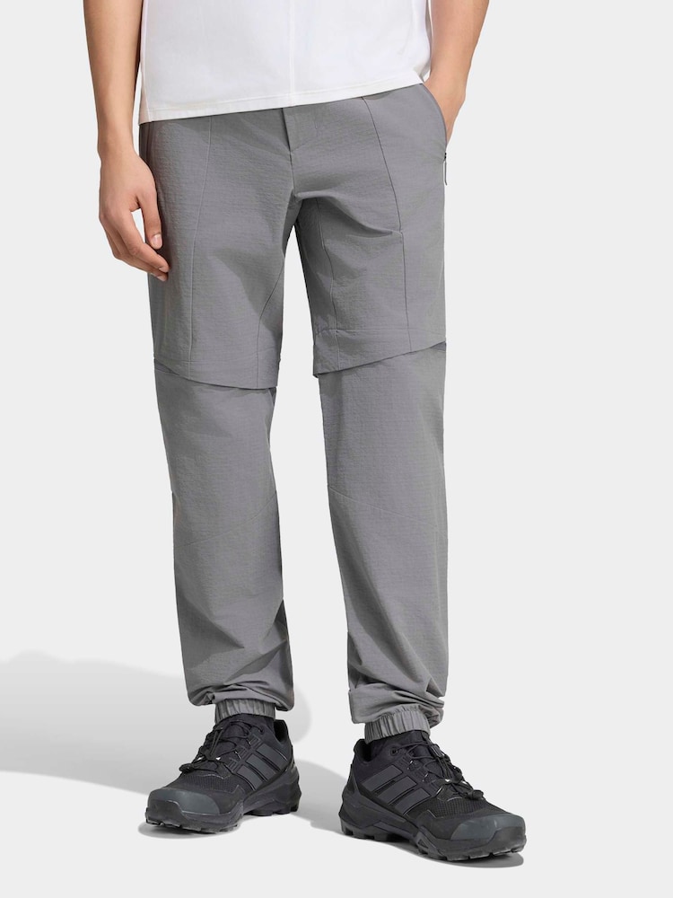 adidas Terrex Grey Xperior Utilitas Clima365 Zip-Off Tracksuit Bottoms - Image 1 of 8 adidas Terrex Grey Xperior Utilitas Clima365 Zip-Off Tracksuit Bottoms - Image 1 of 8