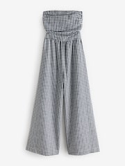 Noir et blanc à imprimé vichy - Combinaison bandeau en seersucker - Image 6 of 8