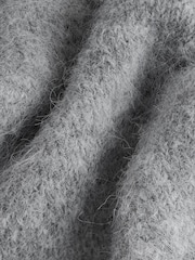 Grey Soft Touch Crew Neck Knitted Jumper with Wool - Image 7 of 8