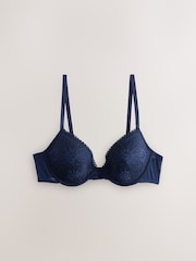 Orange/Cream/Marine - Floral Lace Bras 3 Pack - Image 8 de 12
