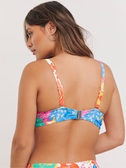 Figleaves Pink Frida Underwired Bandeau Bikini Top - Image 2 of 4