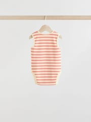 Blue/Red Stripe Nautical Baby Vest Bodysuits 5 Pack - Image 4 of 13