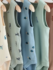 Multi Baby Vest Bodysuits 5 Pack - Image 9 of 9