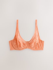 Orange/Cream/Navy DD+ Non Pad Full Cup Floral Lace Bras 3 Pack - Image 10 of 14