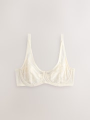 Orange/Cream/Navy DD+ Non Pad Full Cup Floral Lace Bras 3 Pack - Image 11 of 14