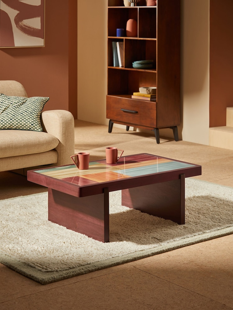 MADE.COM Burgundy Mango Wood Jinni Coffee Table - Image 1 of 5