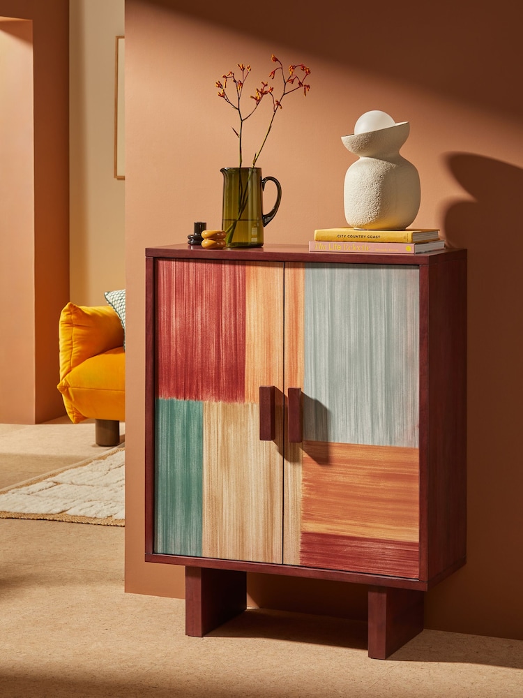 MADE.COM Burgundy Mango Wood Jinni Highboard - Image 1 of 5