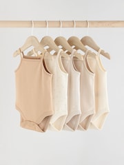 Neutral Baby Strappy Vest 100% Cotton Bodysuits 5 Pack - Image 1 of 12