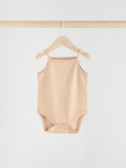 Neutral Baby Strappy Vest 100% Cotton Bodysuits 5 Pack - Image 2 of 12