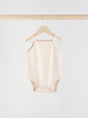 Neutral Baby Strappy Vest 100% Cotton Bodysuits 5 Pack - Image 4 of 12