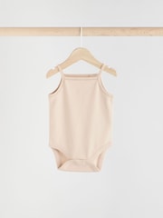 Neutral Baby Strappy Vest 100% Cotton Bodysuits 5 Pack - Image 5 of 12