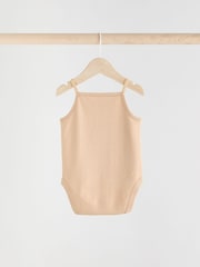 Neutral Baby Strappy Vest 100% Cotton Bodysuits 5 Pack - Image 8 of 12