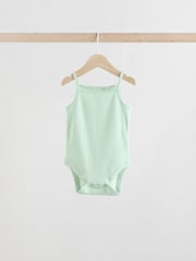 Pastel Baby Plain Vest 100% Cotton Bodysuits 5 Pack - Image 3 of 13