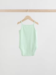 Pastel Baby Plain Vest 100% Cotton Bodysuits 5 Pack - Image 4 of 13