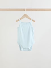 Pastel Baby Plain Vest 100% Cotton Bodysuits 5 Pack - Image 7 of 13