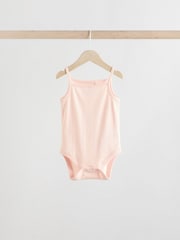 Pastel Baby Plain Vest 100% Cotton Bodysuits 5 Pack - Image 8 of 13