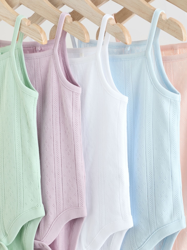 pastel - débardeur uni Bébé 100% coton Lot de 5 bodys - Image 9 of 13