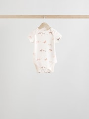 Muted Browns Baby Short Sleeve 100% Cotton Bodysuits 5 Pack - Image 3 of 14