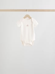 Muted Browns Baby Short Sleeve 100% Cotton Bodysuits 5 Pack - Image 8 of 14
