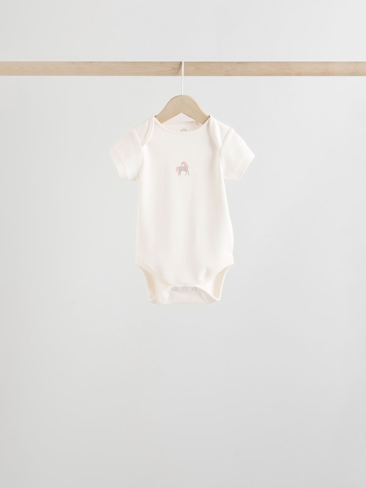 Gedämpfte Brauntöne - Baby Kurzarm-Bodys 100 % Baumwolle, 5er-Pack - Image 8 of 14