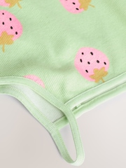Green Baby Strappy Vest Bodysuits 5 Pack - Image 11 of 13