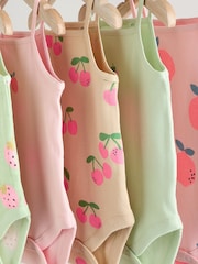 Green Baby Strappy Vest Bodysuits 5 Pack - Image 9 of 13