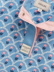 Joules Girls' Burnham Blue/Pink Funnel Neck Sweatshirt - Image 3 of 4
