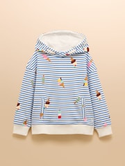 Joules Beachside Blue Overhead Hoodie - Image 1 of 5