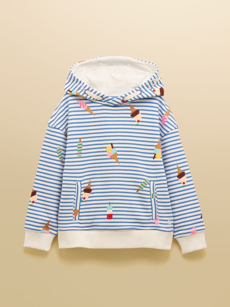 Joules Beachside Blue Overhead Hoodie - Image 1 of 5 Joules Beachside Blue Overhead Hoodie - Image 1 of 5