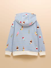 Joules Beachside Blue Overhead Hoodie - Image 2 of 5