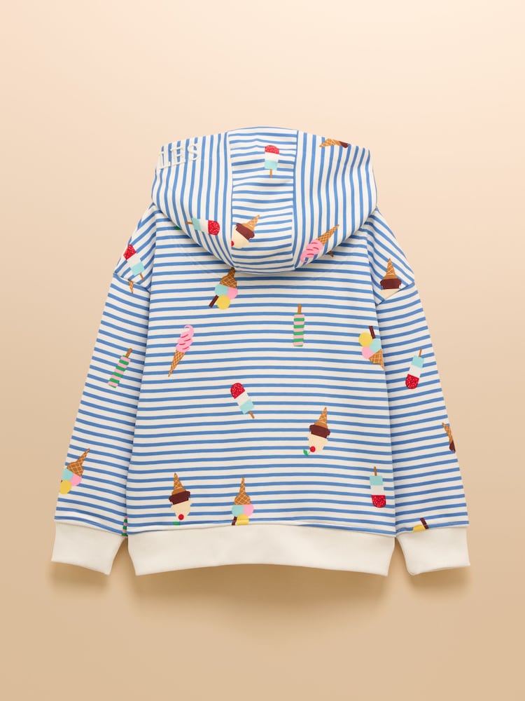 Joules Beachside Blue Overhead Hoodie - Image 2 of 5