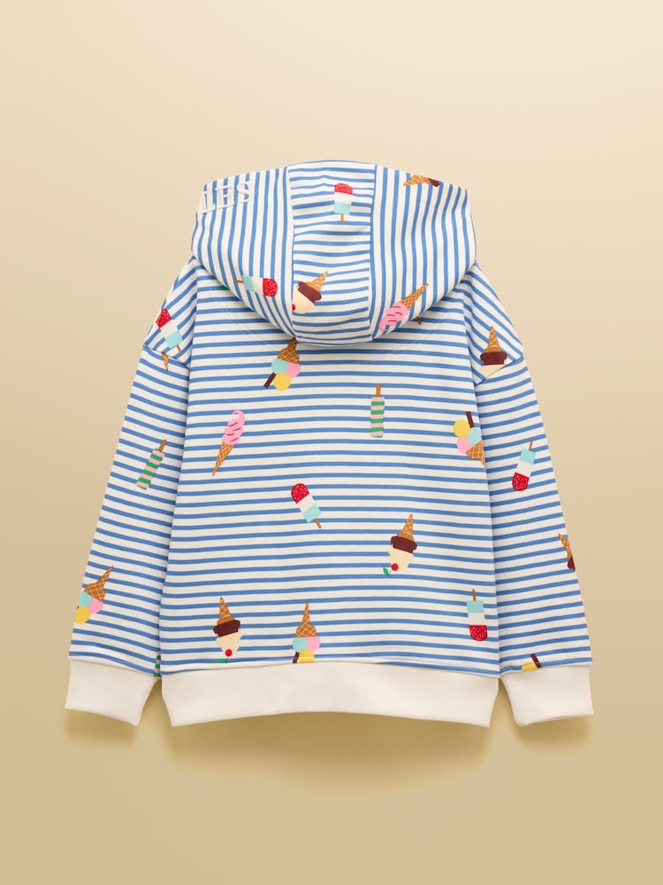 Joules Beachside Blue Overhead Hoodie - Image 2 of 5 Joules Beachside Blue Overhead Hoodie - Image 2 of 5
