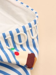 Joules Beachside Blue Overhead Hoodie - Image 4 of 5