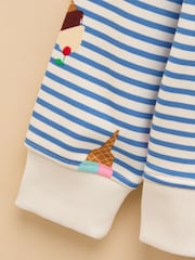 Joules Beachside Blue Overhead Hoodie - Image 5 of 5