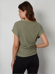 Threadbare Textured Ruched Top - Image 2 of 4