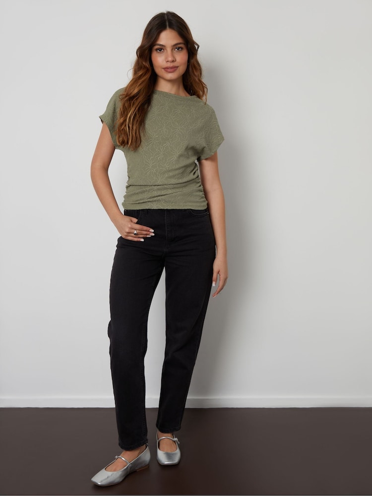 Threadbare Textured Ruched Top - Image 4 of 4