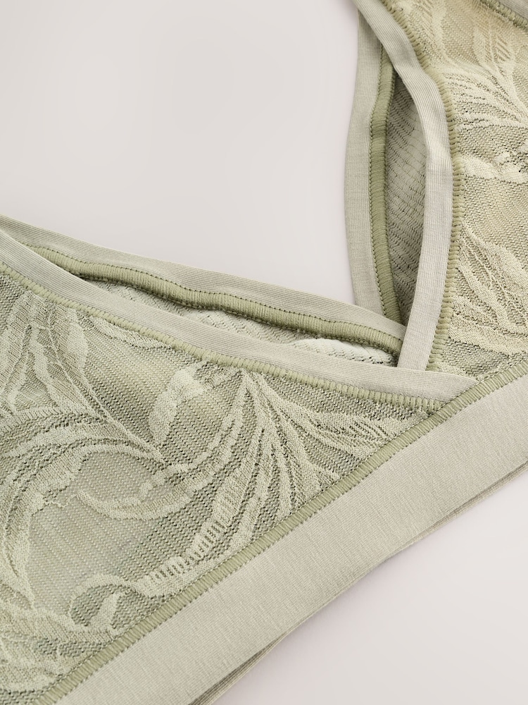 Noir/Vert - Soutiens-gorge Ultimate Comfort en dentelle brossée douce 2 Lot AE - Image 11 of 12