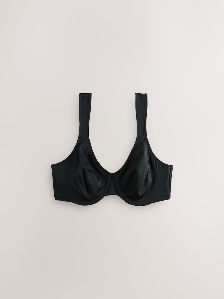 Black DD+ Pad Full Cup Supersoft Comfort Padded Strap Minimising T-Shirt Bra - Image 6 of 8