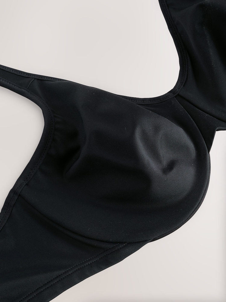 Black DD+ Pad Full Cup Supersoft Comfort Padded Strap Minimising T-Shirt Bra - Image 7 of 8