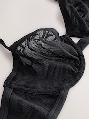 Noir/Pourpre - Ultimate Comfort Soft Brushed Lace Bras 2 Pack A-E - Image 12 de 13