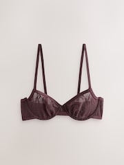 Noir/Pourpre - Ultimate Comfort Soft Brushed Lace Bras 2 Pack A-E - Image 9 de 13
