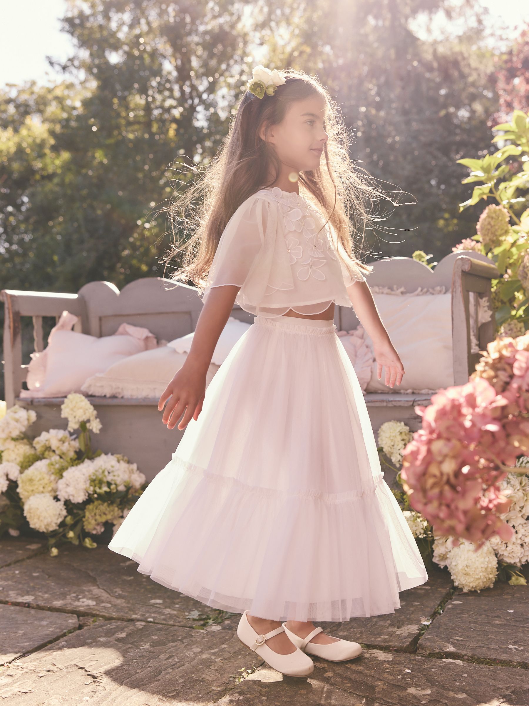 floral skirt combination