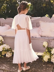 Flor blanca en 3D - Flower Girl Top and Skirt Set (3-16yrs) - Imagen 5 de 10