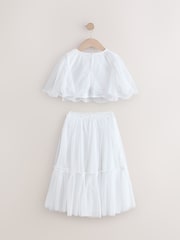 Flor blanca en 3D - Flower Girl Top and Skirt Set (3-16yrs) - Imagen 7 de 10