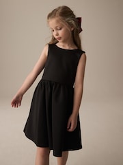 Black Scuba Bow Dress (1.5-16yrs) - Image 1 of 9