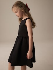 Black Scuba Bow Dress (1.5-16yrs) - Image 5 of 9