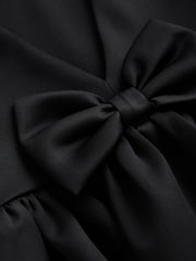 Black Scuba Bow Dress (1.5-16yrs) - Image 8 of 9