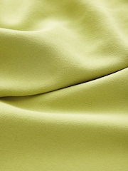 Vert citron - Haut asymétrique en crêpe manches courtes - Image 8 de 8