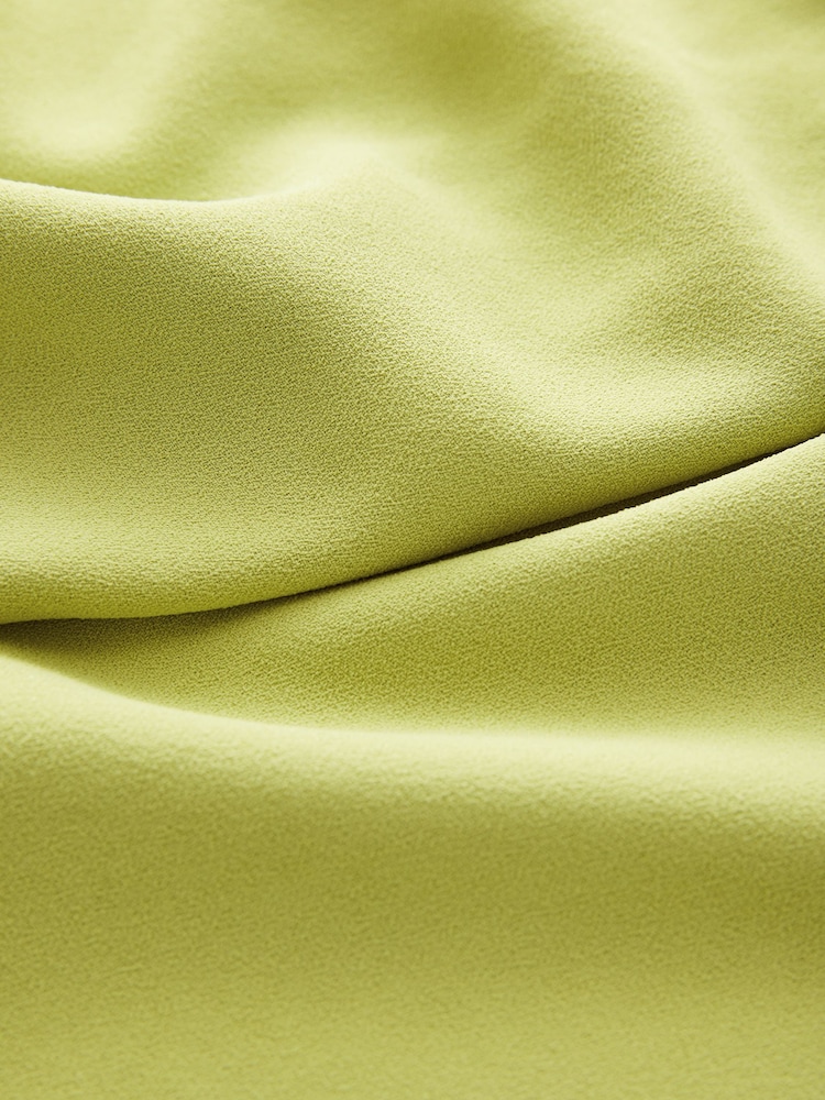 Vert citron - Haut asymétrique en crêpe manches courtes - Image 8 of 8