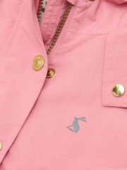 Joules Girls' Meadow Pink Showerproof Raincoat With Hood - Image 3 of 4
